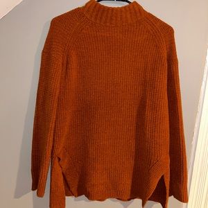 oversized orange sweater